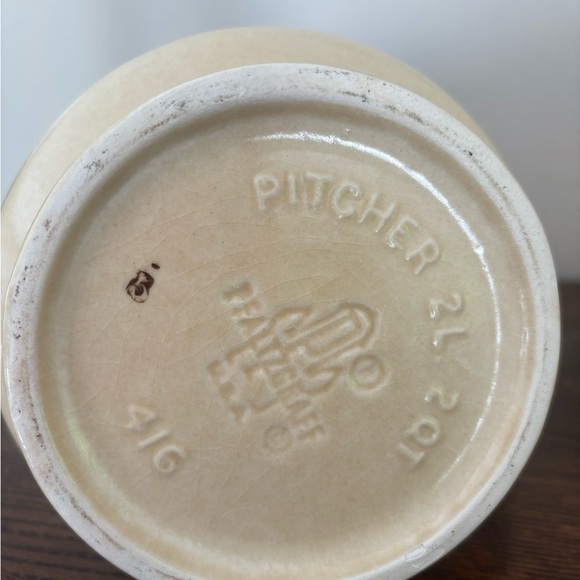 Pfaltzgraff Stoneware Village Water Pitcher 2L 2QT Made in USA 9" Brown - Picture 8 of 13